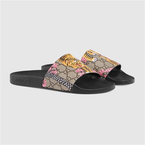 gucci bengal slides womens|Gucci ladies slides.